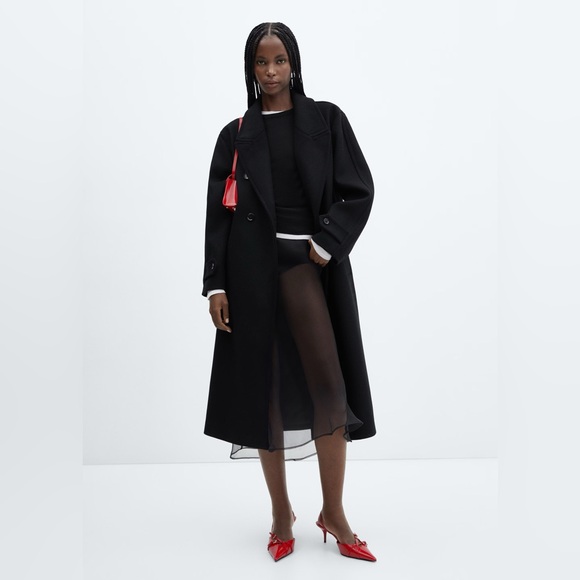 MANGO Oversized Wool Coat/ Size S - Picture 2 of 10